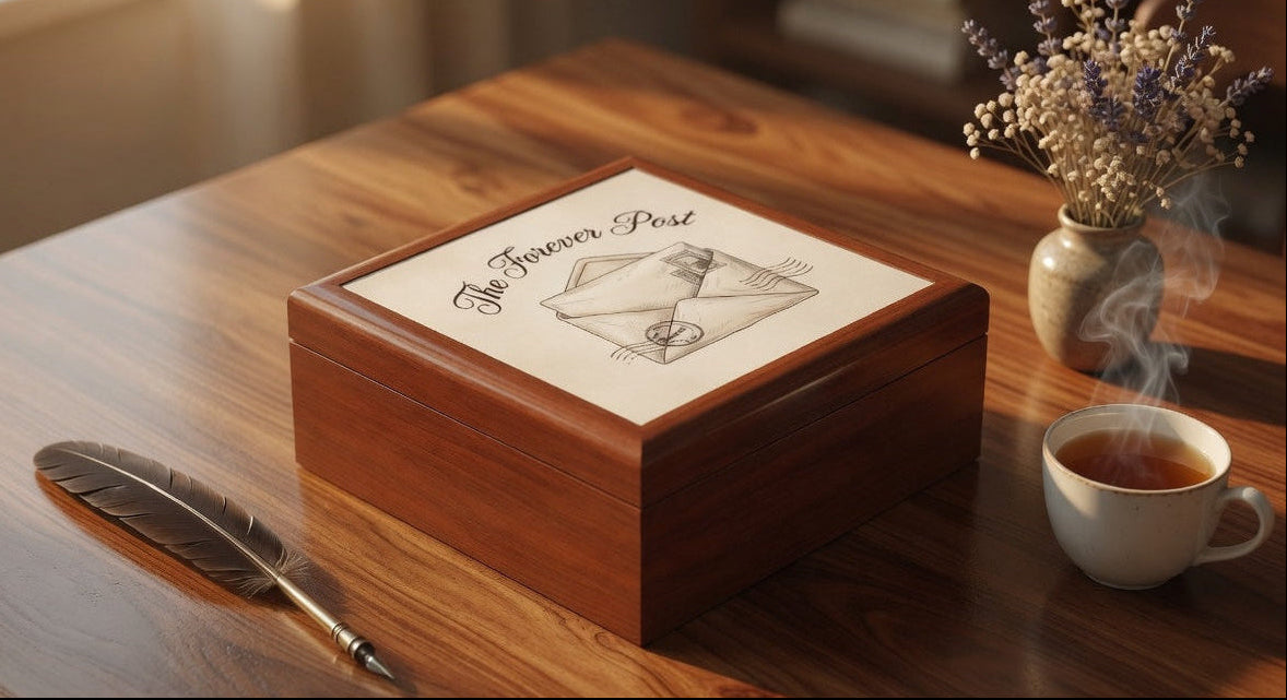 Forever Post keepsake box for storing letter subscription mail